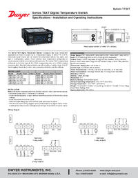 Thumbnail of document Manual - TSXT Digital Temperature Switch